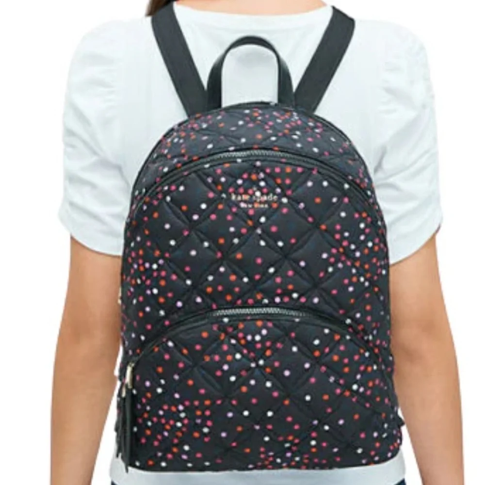 NWOT Kate Spade Karissa Quilted Confetti Large Backpack
